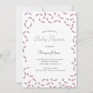 Airy Leaves Baby Shower Invitation