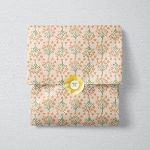 Airy Meadow Vines   Botanical Muted Apricot  Tissue Paper