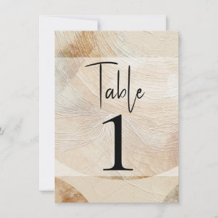 Airy Neutral Natural Element Bohemian Table Number
