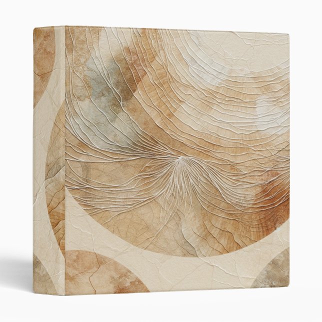 Airy Neutral Natural Elements Bohemian Boho Binder (Front/Spine)