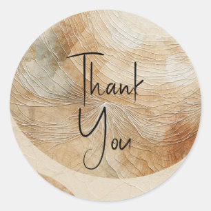 Airy Neutral Natural Elements Bohemian Boho  Classic Round Sticker