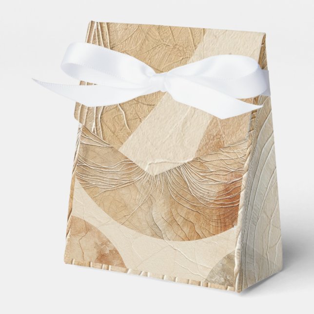 Airy Neutral Natural Elements Bohemian Boho Favor Box (Front Side)