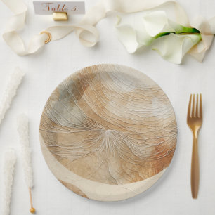 Airy Neutral Natural Elements Bohemian Boho Paper Plate