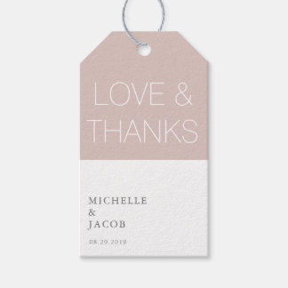 Airy Pastel Blush Silver | Wedding Favour Gift Tag
