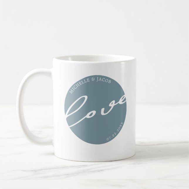 Airy Pastel | Monogram Love Script Mug (Left)