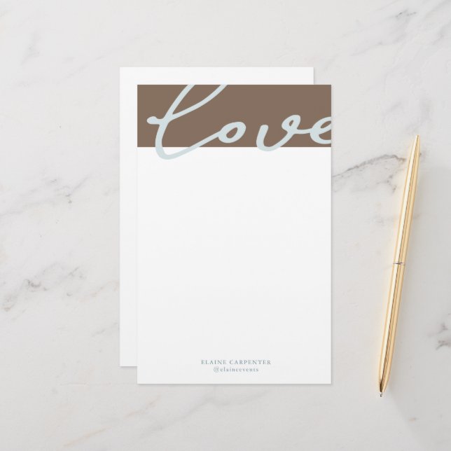 Airy Pastel | Personalized Stationery Paper (Front/Back In Situ)