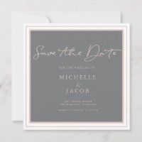 Airy Pastel | Square Save The Date Card