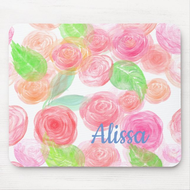 Airy Roses Mouse Pad (Front)