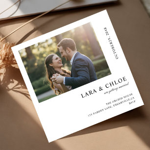 Airy Square Image Wedding Invitation card