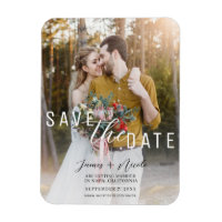 Airy White Overlay Photo Save the Date Wedding