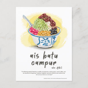 Ais Batu Campur ABC Malaysia Holiday Postcard