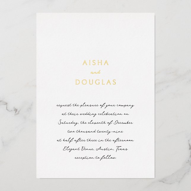 Aisha Elegant Modern Wedding (Front)