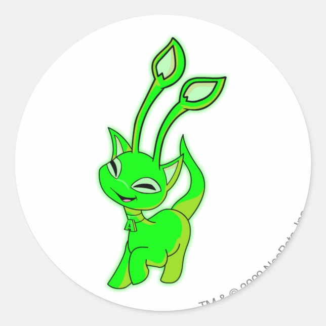 Aisha Glowing Classic Round Sticker (Front)