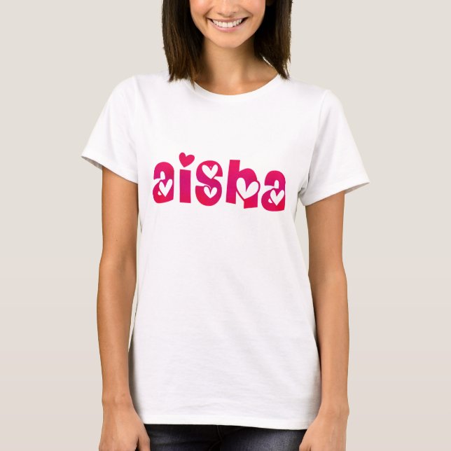 Aisha in Hearts T-Shirt (Front)