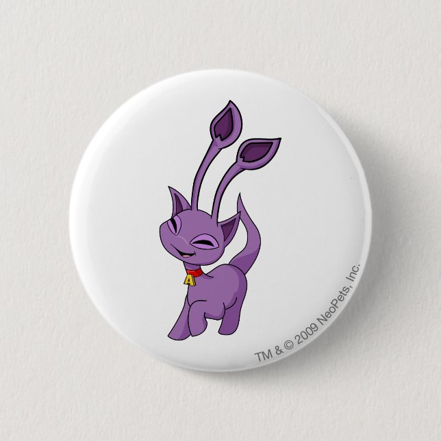 Aisha Purple 2 Inch Round Button (Front)