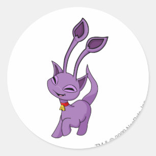Aisha Purple Classic Round Sticker