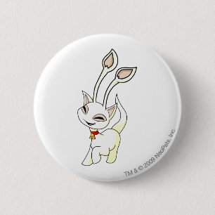 Aisha White 2 Inch Round Button