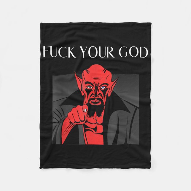 Aist Goat Satan Baphomet GIft Fleece Blanket (Front)