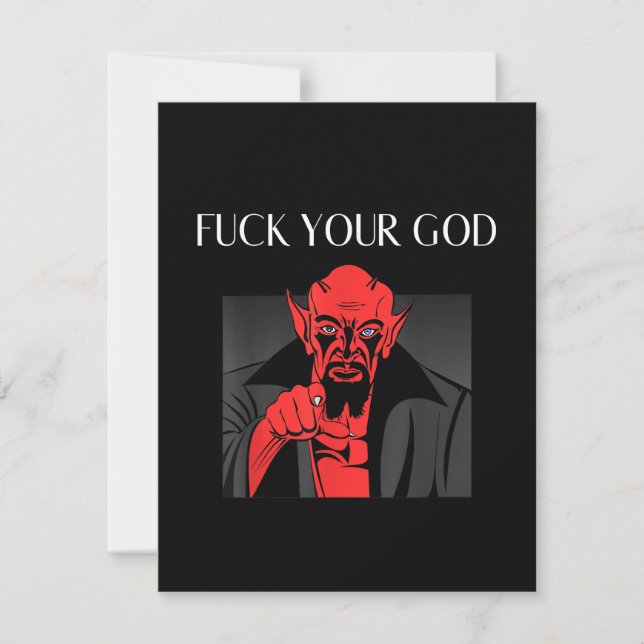 Aist Goat Satan Baphomet GIft Invitation (Front)