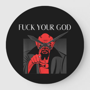Aist Goat Satan Baphomet GIft Large Clock