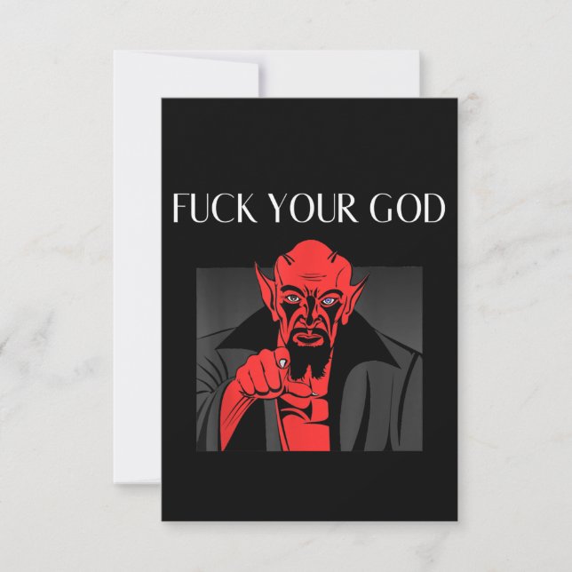 Aist Goat Satan Baphomet GIft Thank You Card (Front)