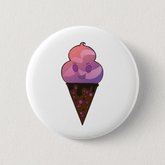 Aisu Kurimu 2 Inch Round Button (Front)