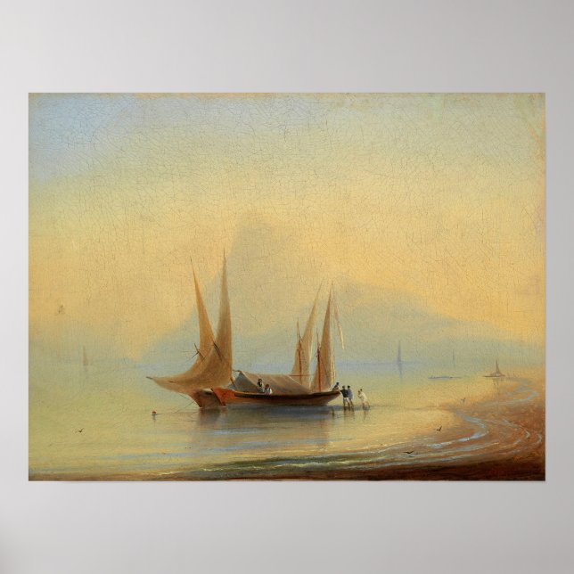 Aivazovsky - Barges Off The Coast Poster (Front)