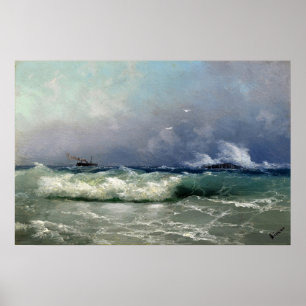 Aivazovsky - Biarritz 1889 Poster