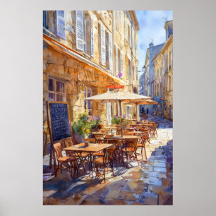 Aix En Provence Affiche Aquarelle Vintage National