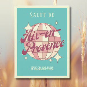 Aix-en-Provence France Retro Vintage Postcard