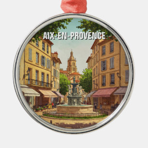 Aix-en-Provence France Travel Metal Ornament