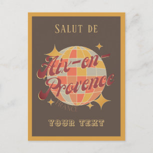 Aix en provence salut Retro Vintage Carte postale