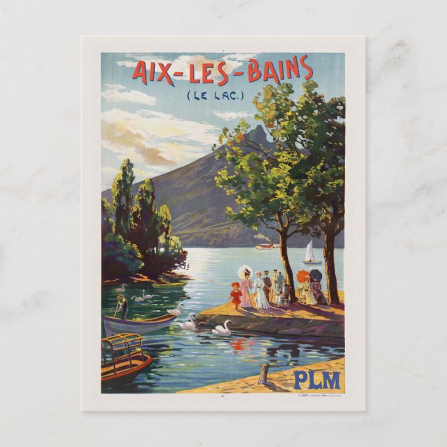 Aix-les-Bains PLM Vintage Poster 1906 Postcard (Front)