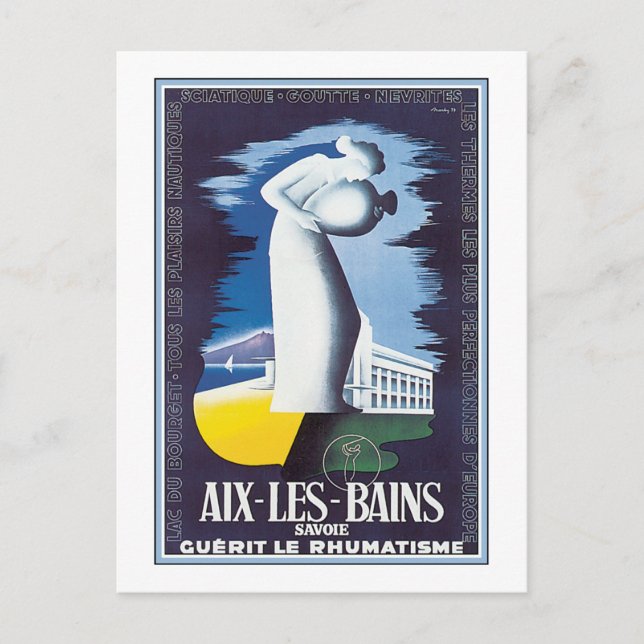 Aix Les Bains Savoie Postcard (Front)
