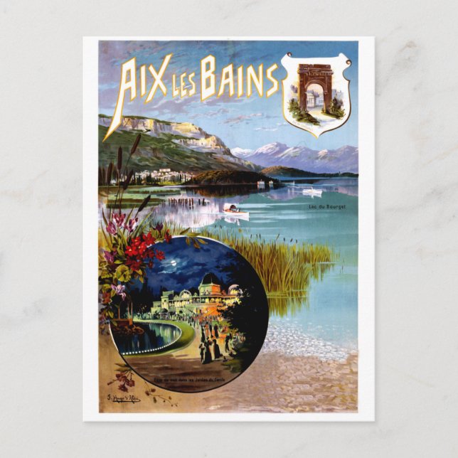 Aix Les Bains Scenery, France Postcard (Front)