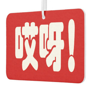 Aiya! 哎呀! OMG! Chinese Hanzi Language Air Freshener