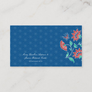 Aiyana Floral Batik Wedding Place Card