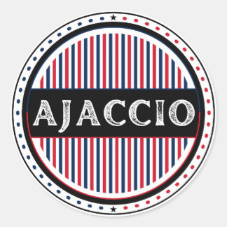 Ajaccio City Pride Emblem – French Identity Classic Round Sticker