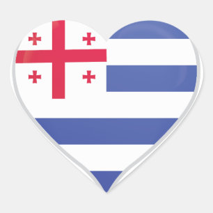 Ajaria love flag pride heart sticker