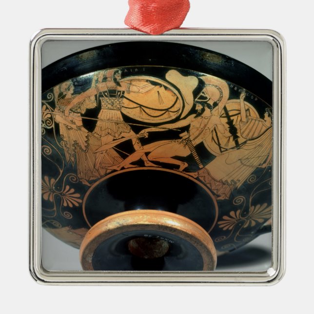 Ajax, urged on by Athena Metal Ornament (Front)