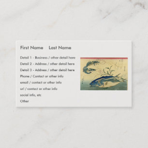 Aji & Ebi - Hiroshige's Colourful Japanese Fish Business Card