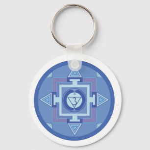 Ajna Chakra Mandala (Third eye chakra) Keychain