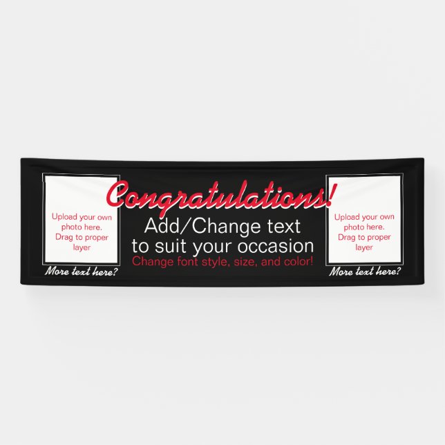 Ajouter 2 photos bannières personnalisables Félici (Horizontal)