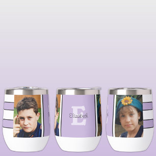 Ajouter le nom initial 2 photos violet