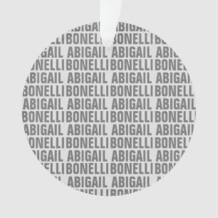 Ajouter le nom minimaliste gras moderne gris chic