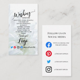 AJOUTER LES instructions de lavage LOGO CARE CARTE