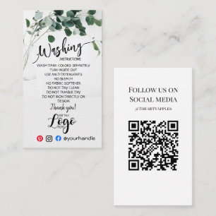 AJOUTER LES instructions de lavage LOGO CARTE CART