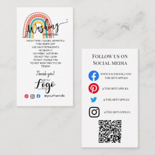 AJOUTER LES instructions de lavage LOGO CARTES CAR