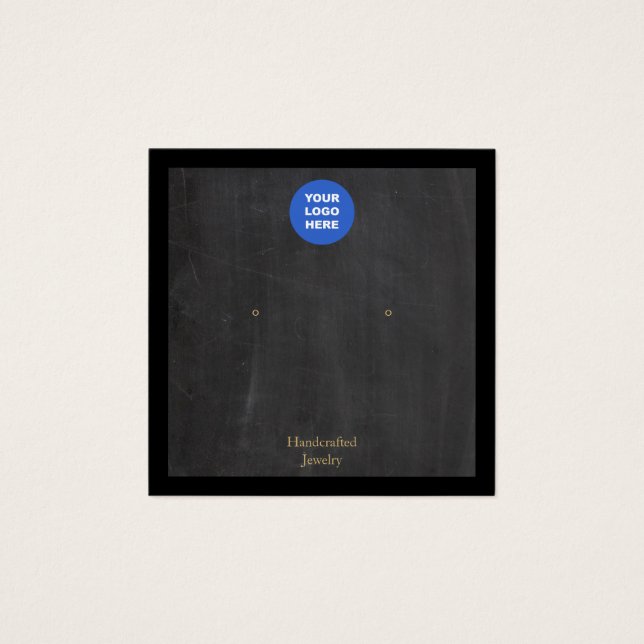 Ajouter Logo Black Rustic Earring Carte d'affichag (Devant)