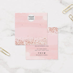 Ajouter Logo Blush Pink Bijoux d'oreille carte d'a